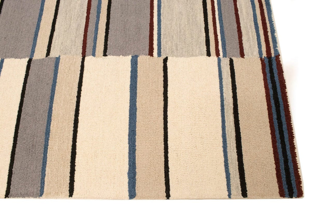 Multicolored Stripes 5X8 Hand-Tufted Modern Rug