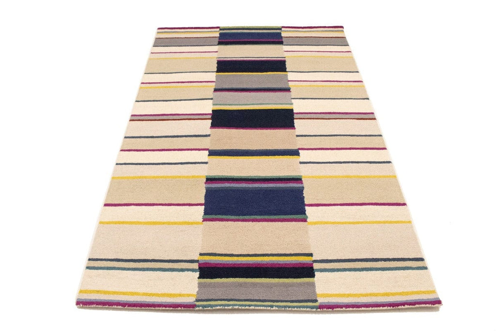 Multicolored Stripes 5X8 Hand-Tufted Modern Rug