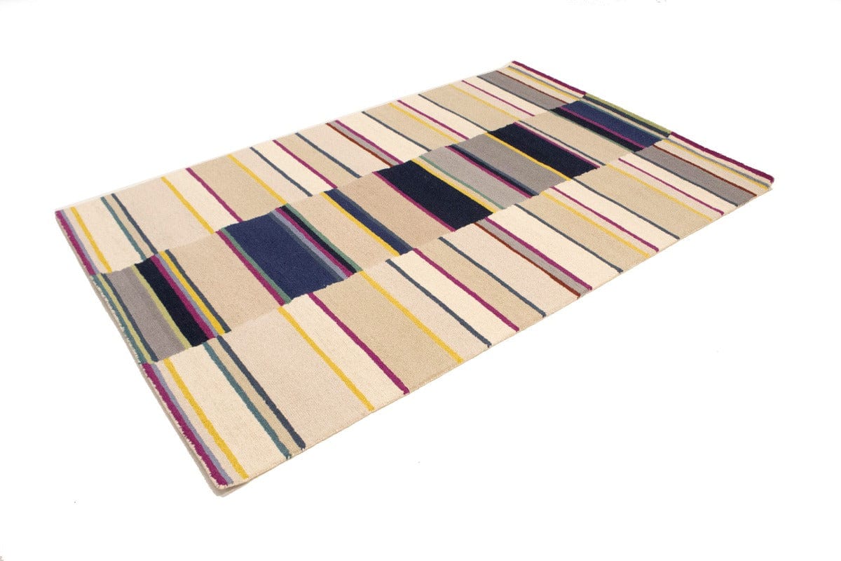 Multicolored Stripes 5X8 Hand-Tufted Modern Rug