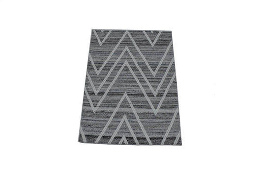 Charcoal Zig Zag 2X3 Modern Oriental Rug