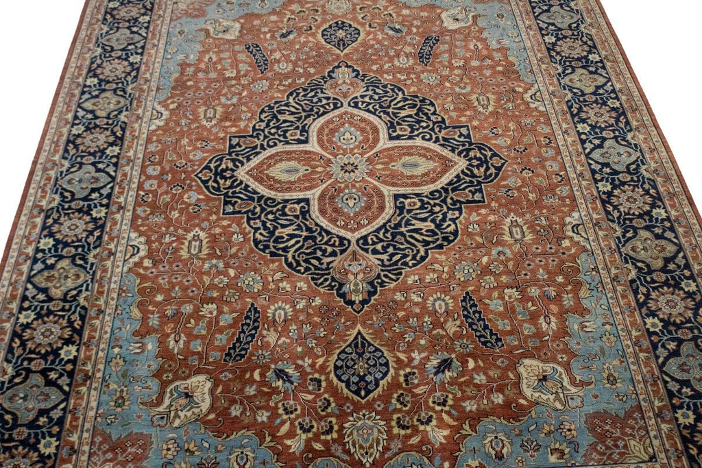 Rust Floral 10X14 Sarouk Goravan Heriz Oriental Rug