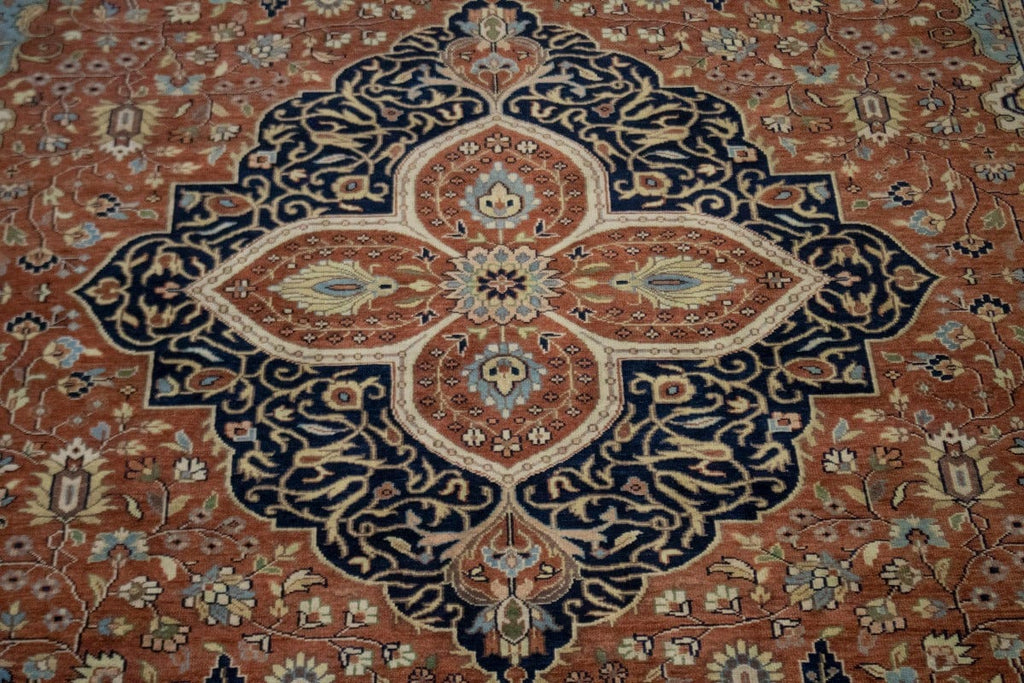 Rust Floral 10X14 Sarouk Goravan Heriz Oriental Rug