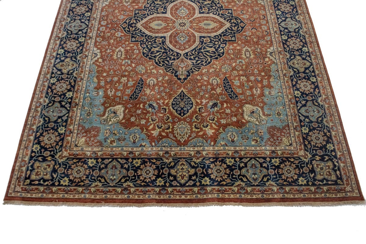 Rust Floral 10X14 Sarouk Goravan Heriz Oriental Rug