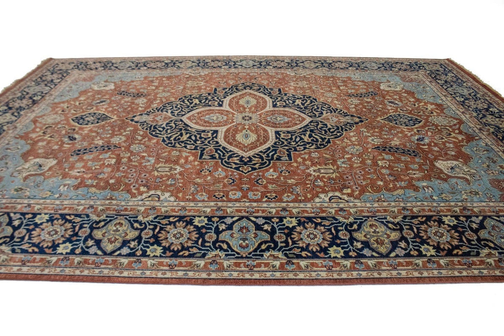 Rust Floral 10X14 Sarouk Goravan Heriz Oriental Rug