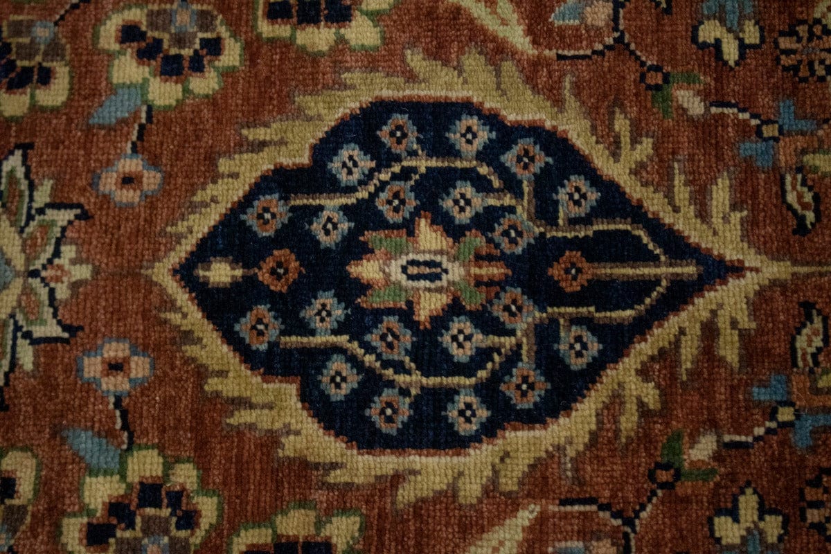 Rust Floral 10X14 Sarouk Goravan Heriz Oriental Rug