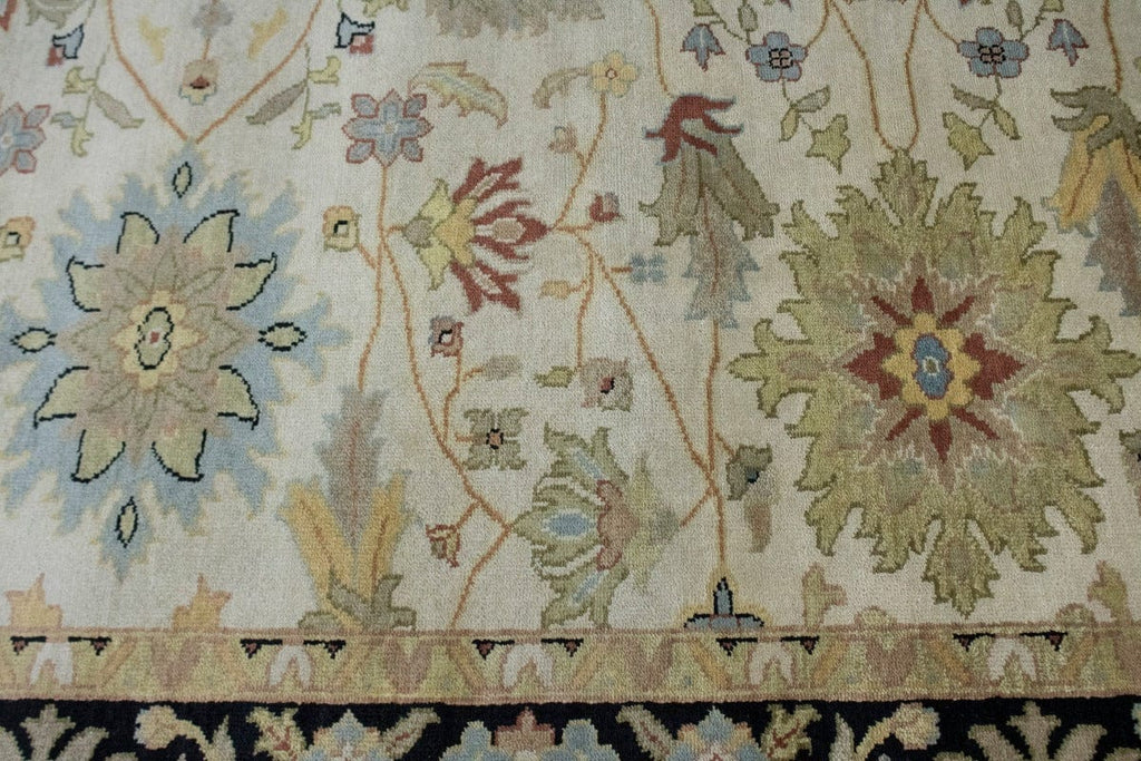 Cream/Beige Floral 8X10 Osh Chobi Peshawar Oriental Rug