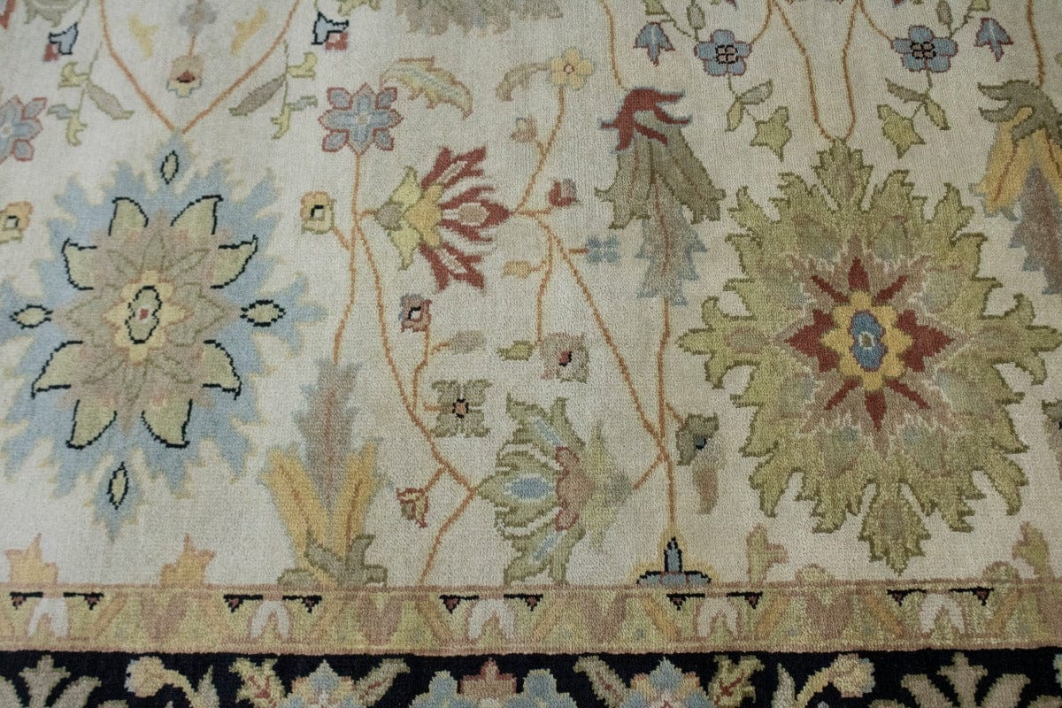 Cream/Beige Floral 8X10 Osh Chobi Peshawar Oriental Rug