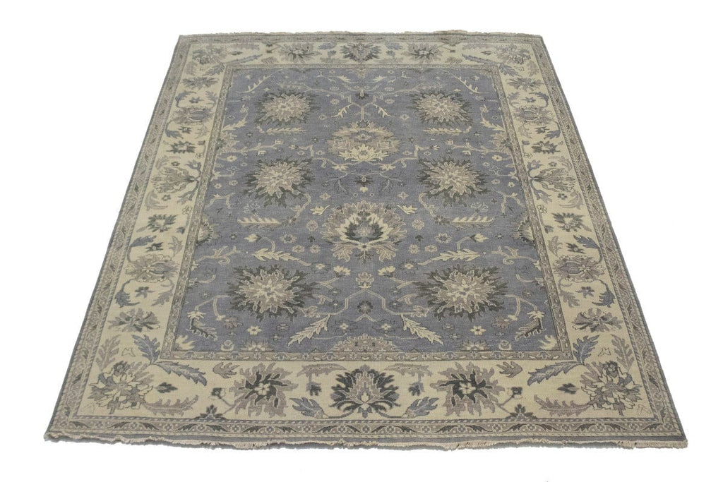 Gray Floral 8X10 Peshawar Oriental Rug