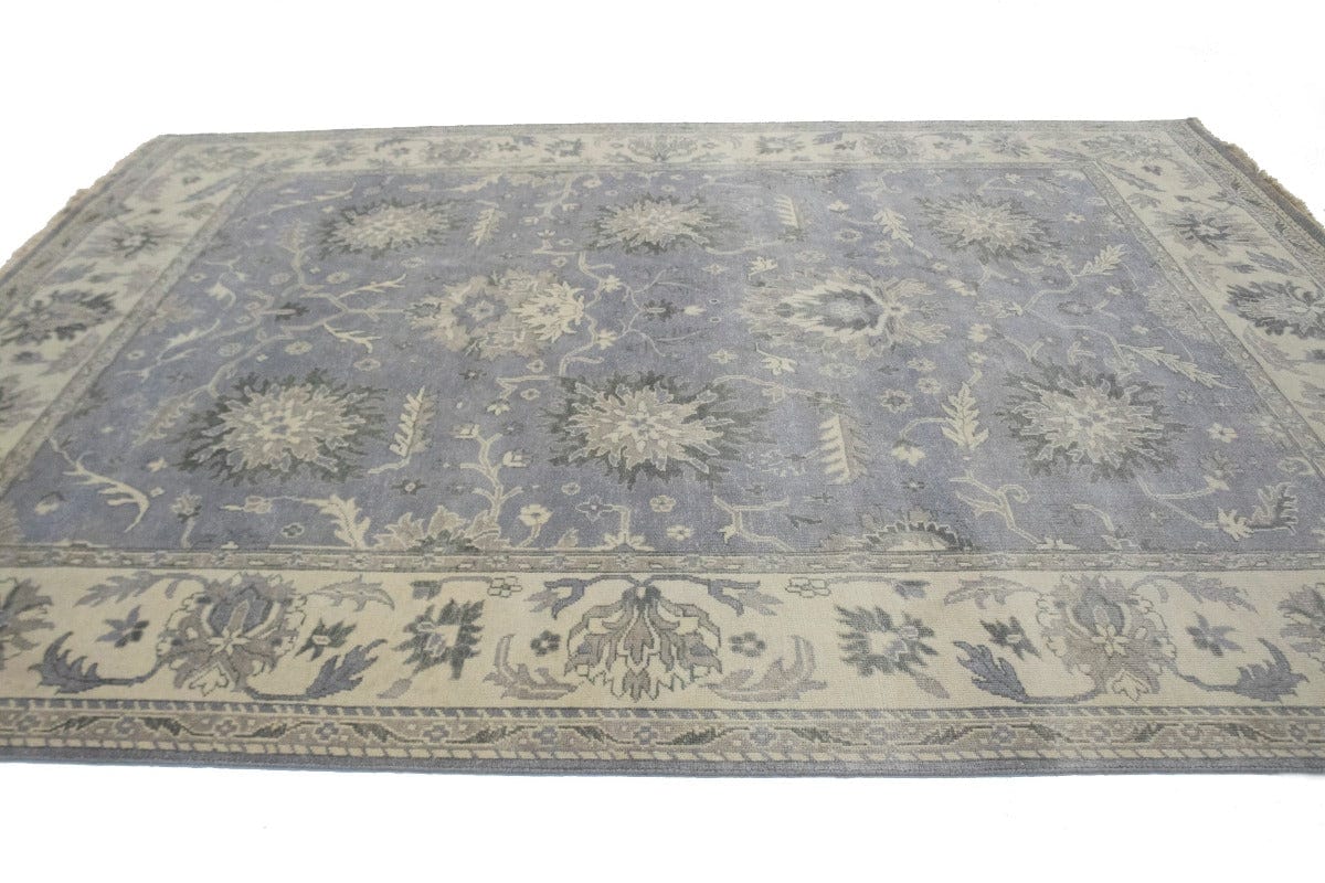 Gray Floral 8X10 Peshawar Oriental Rug