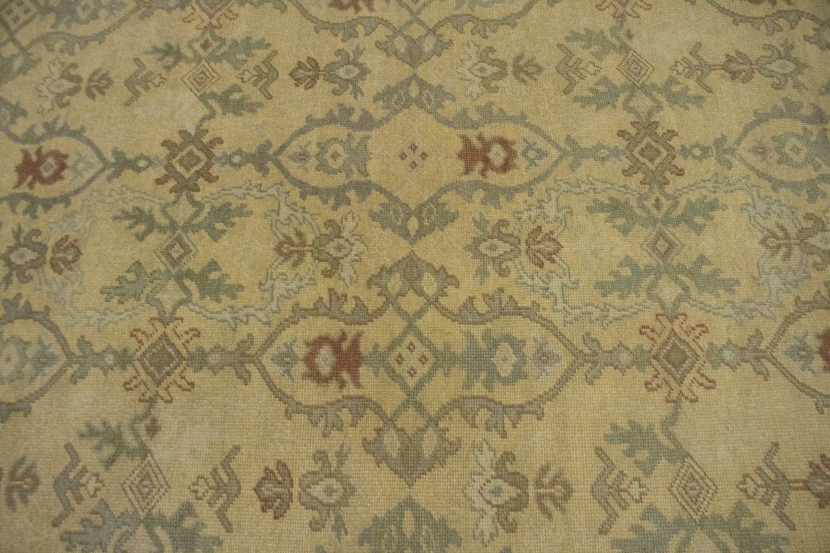 Muted Golden Beige Floral 10X14 Oriental Rug Oriental Rug