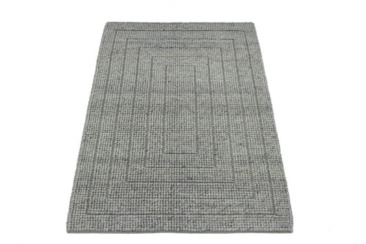 Geometric Handmade 4'6X6'7 Modern Rug