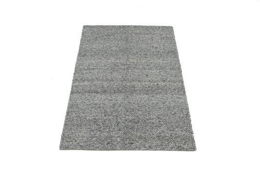 Beige Braided 4'5X6'9 Modern Rug