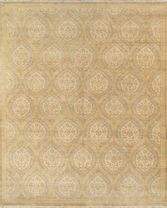 Ottoman Collection Hand-Knotted Lamb's Wool Area Rug- 8' 2" X 10' 1"