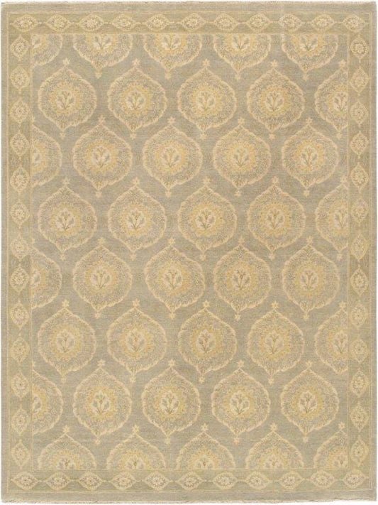 Ottoman Collection Hand-Knotted Lamb's Wool Area Rug- 8' 1" X 9'11"