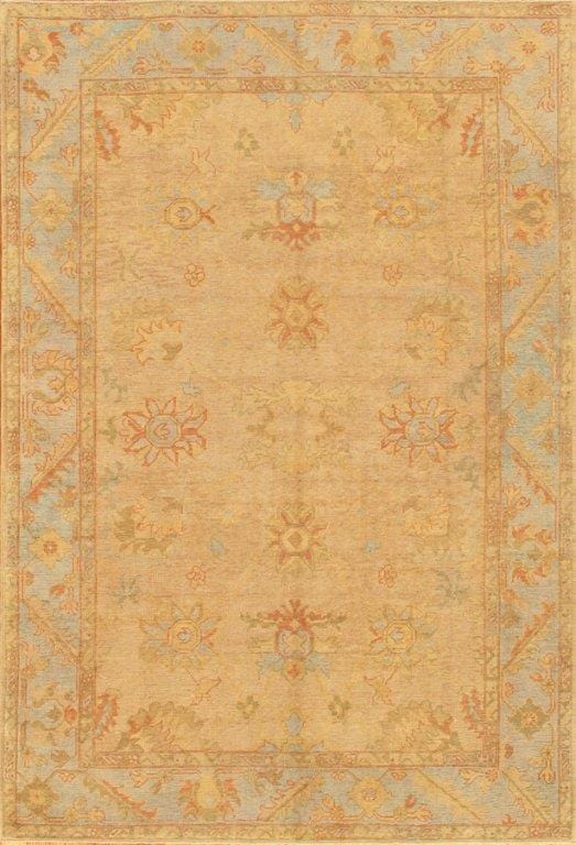 Oushak Collection Hand-Knotted Lamb's Wool Area Rug- 7' 7" X 11' 2"