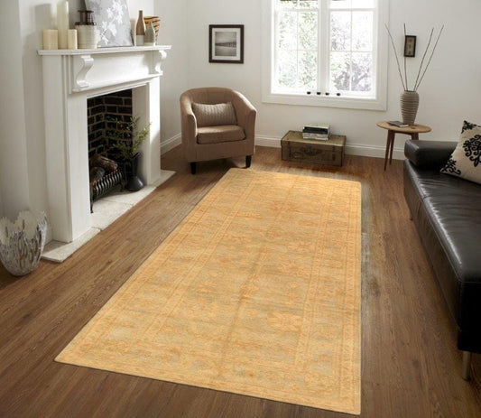 Oushak Collection Hand-Knotted Lamb's Wool Runner- 3' 3" X 10' 6"