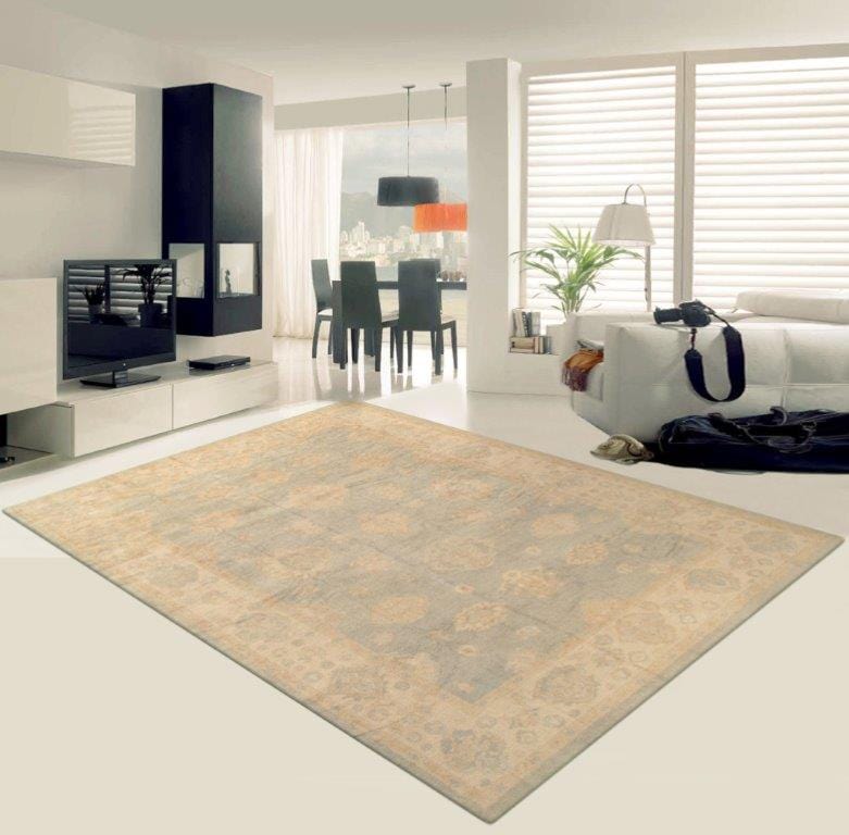 Oushak Collection Hand-Knotted Lamb's Wool Area Rug- 10' 4" X 13' 11"