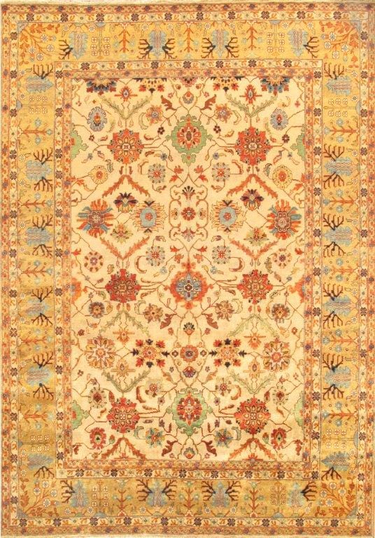 Mahal Collection Hand-Knotted Wool Area Rug- 9'11" X 10' 0"