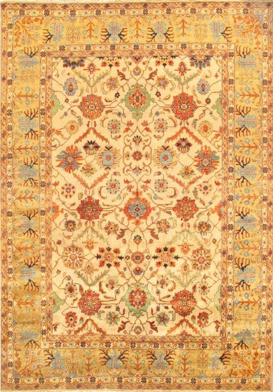 Mahal Collection Hand-Knotted Wool Area Rug- 4' 0" X 5'11"