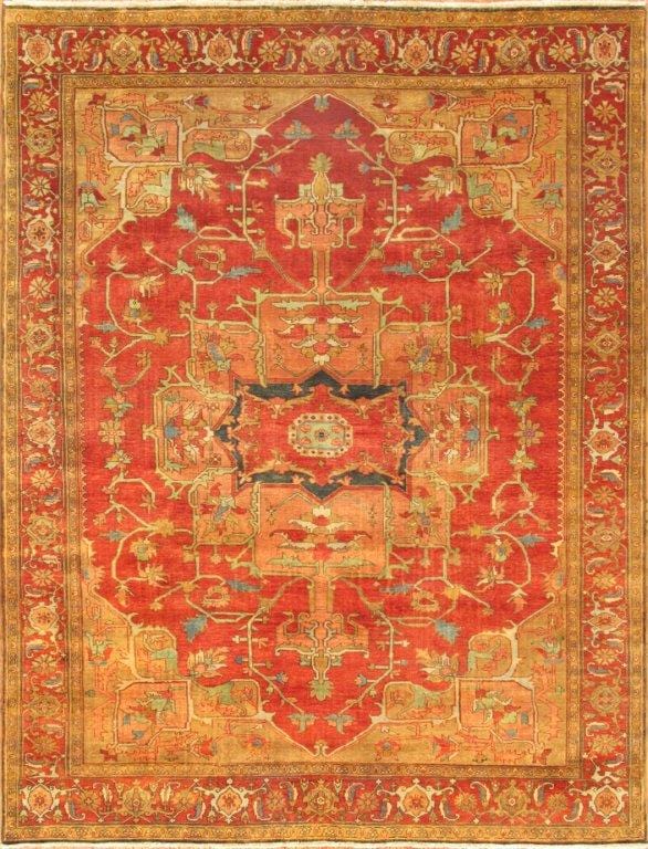 Serapi Collection Hand-Knotted Lamb's Wool Area Rug- 11' 11" X 14' 7"