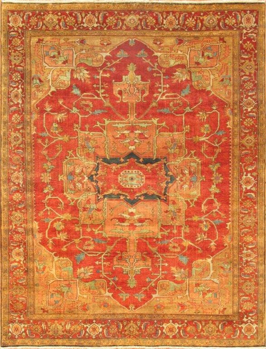 Serapi Collection Hand-Knotted Lamb's Wool Area Rug- 11' 11" X 14' 7"