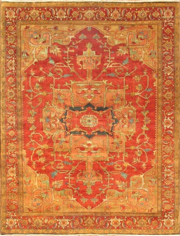 Serapi Collection Hand-Knotted Lamb's Wool Area Rug- 9' 11" X 10' 0"