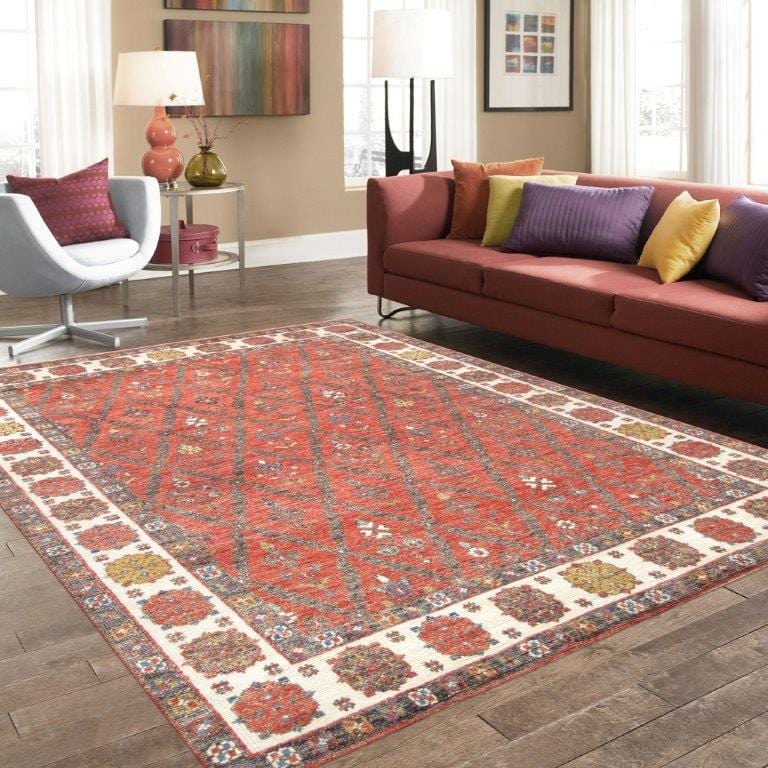 Nomad Collection Hand-Knotted Wool Area Rug- 7' 9" X 9' 10"