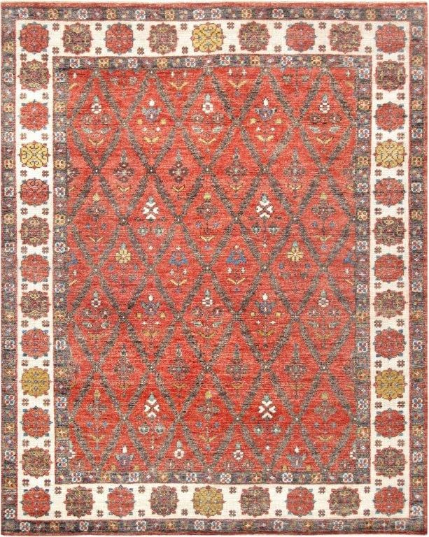 Nomad Collection Hand-Knotted Wool Area Rug- 7' 9" X 9' 10"