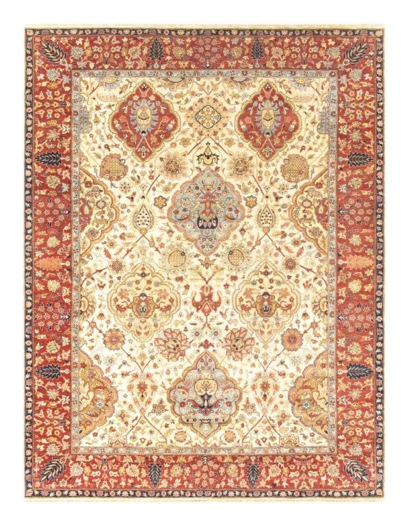 Kerman Collection Hand-Knotted Lamb's Wool Area Rug- 8' 11" X 11' 10"