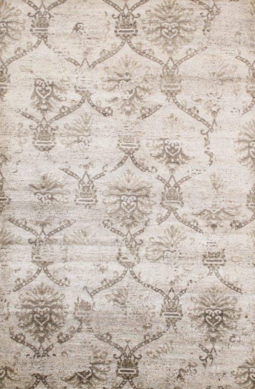 Transitional Collection Hand-Knotted Lamb's Wool Area Rug- 6' 0" X 8' 11"