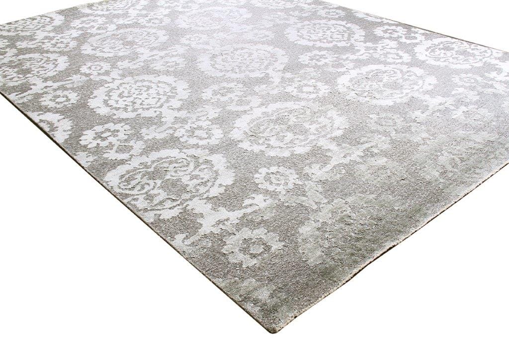 Transitional Collection Hand-Knotted Silk & Wool Area Rug- 8' 9" X 11' 9"