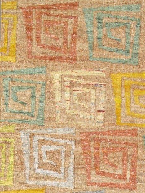 Sumak Modern Collection Hand-Woven Hemp Area Rug- 5' 0" X 8' 0"