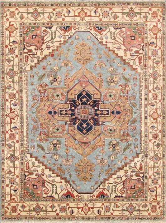 Serapi Collection Hand-Knotted Wool Area Rug- 8'11" X 11'10"