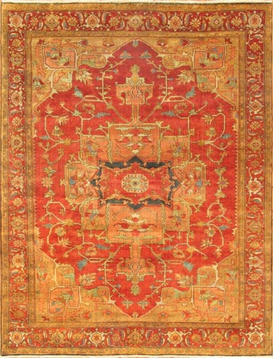 Serapi Collection Hand-Knotted Wool Area Rug- 10' 1" X 14' 2"