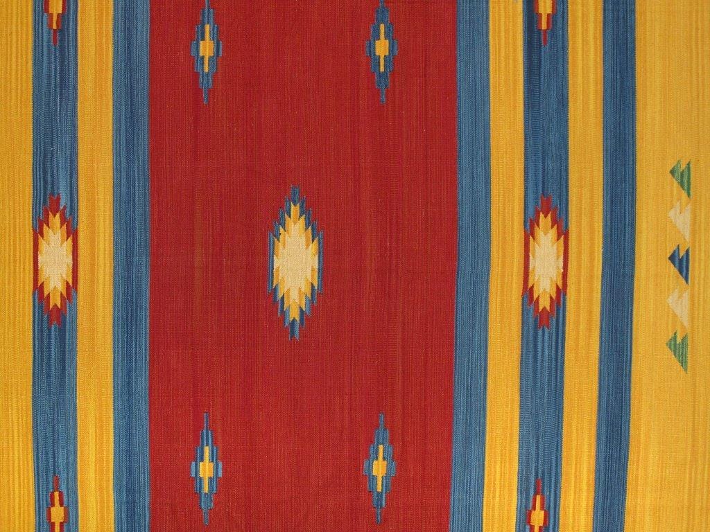 Anatolian Kilim Collection Hand Woven Cotton Area Rug-5' x 8'