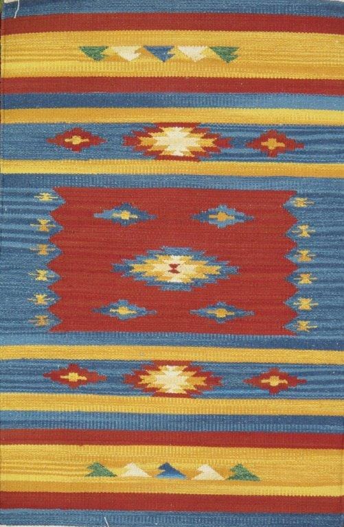 Anatolian Kilim Collection Hand Woven Cotton Area Rug-5' x 8'