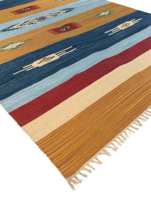 Anatolian Collection Hand-Woven Cotton Area Rug- 5' 0" X 8' 0"