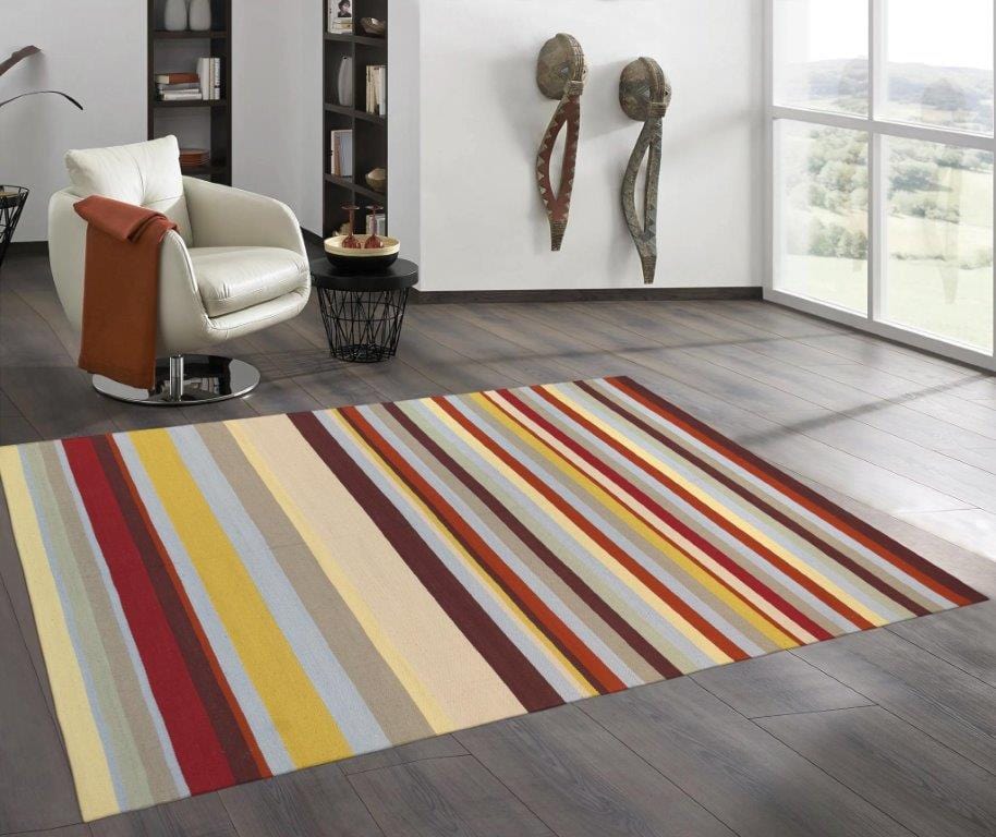 Anatolian Collection Hand-Woven Cotton Area Rug- 5' 0" X 8' 0"