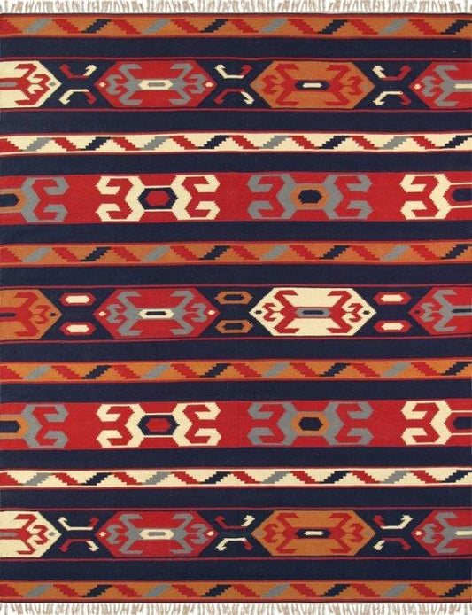 Anatolian Collection Hand-Woven Cotton Area Rug- 4' 0" X 6' 0"