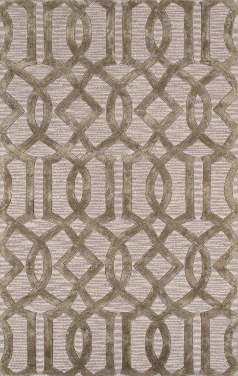 Transitional Collection Hand-Tufted Silk & Wool Area Rug- 5' 0" X 8' 0"