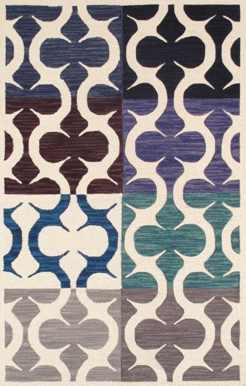 Transitional Collection Hand-Tufted Lamb's Wool Area Rug- 5' 0" X 8' 0"