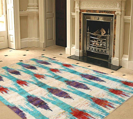 Hand-Knotted Sari Silk Area Rug- 6' 0" X 9' 0"