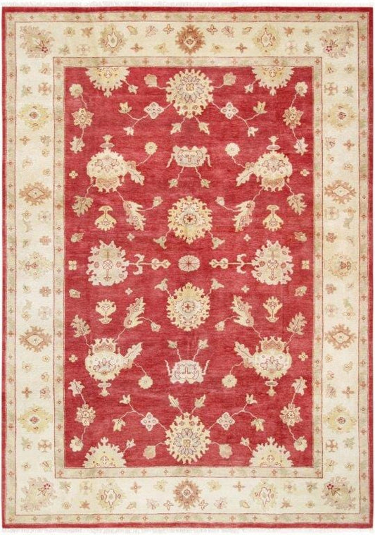 Oushak Collection Hand-Knotted Lamb's Wool Area Rug- 9' 10" X 13' 11"