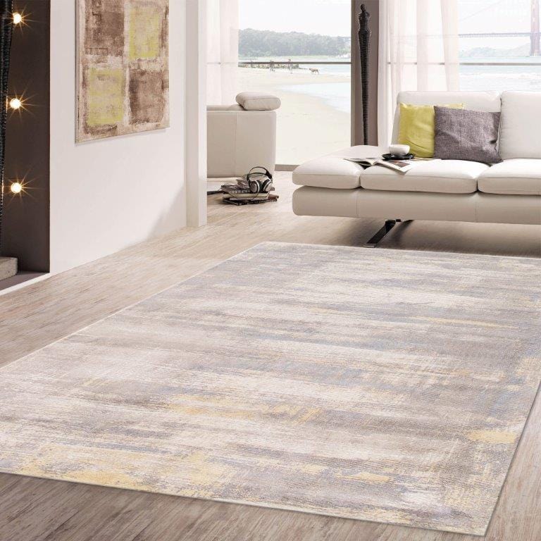 Modern Collection Handloom Ivory Bsilk & Wool Area Rug-10' 0" X 14' 0"