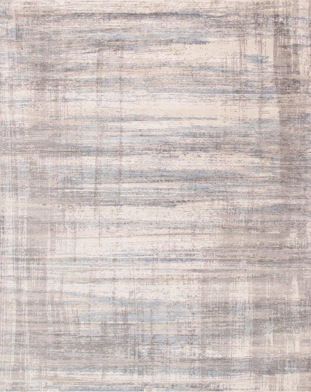 Modern Collection Handloom Silver Bsilk & Wool Area Rug-10' 0" X 14' 0"