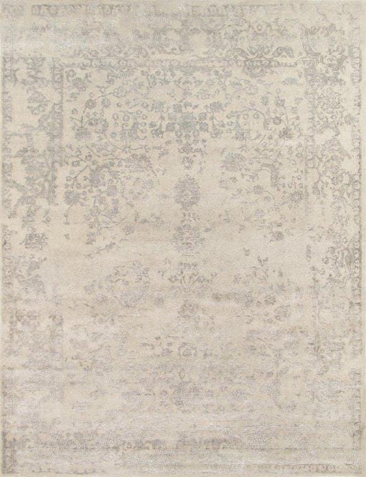 Transitional Collection Hand-Knotted Silk & Wool Area Rug- 9' 0" X 11' 11"