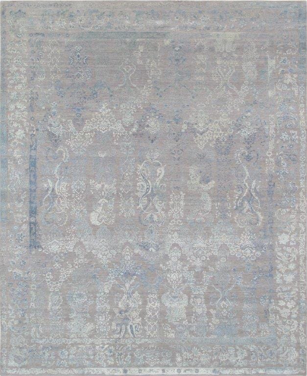 Transitional Collection Hand-Knotted Silk & Wool Area Rug- 8' 1" X 10' 0"