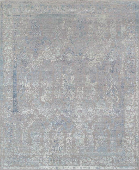 Transitional Collection Hand-Knotted Silk & Wool Area Rug- 8' 1" X 10' 0"