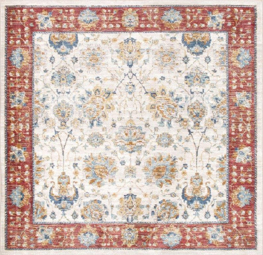 Heritage Collection Power Loom Area Rug- 6' 0" X 6' 0"