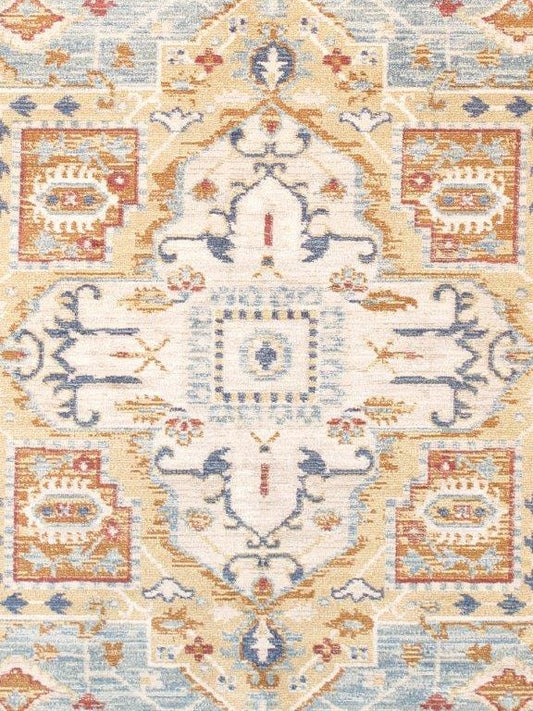 Heritage Collection Power Loom L Blue & Ivory Area Rug-10' 0" X 14' 0"